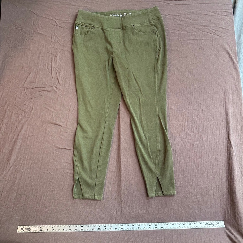 Belle Slim Gravel Olive Green Women's Pull On Pants Size 16 Leggings‎
